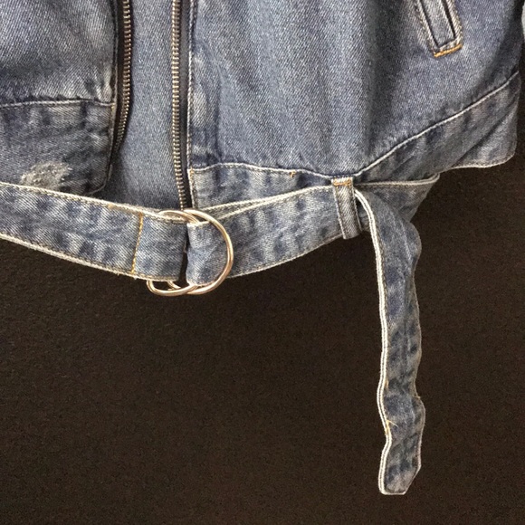 Essue Denim Bomber Jacket. Large Left! - Picture 4 of 8